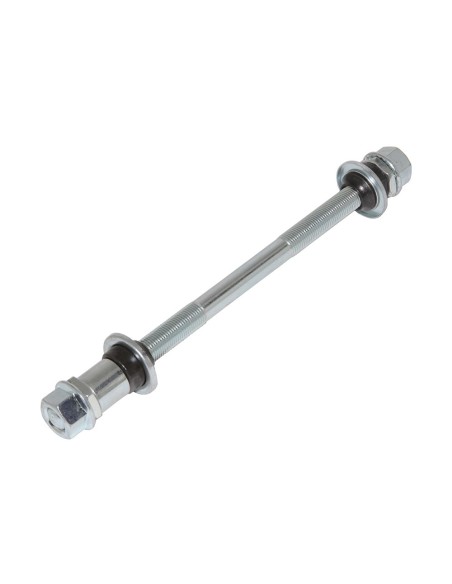 Rear Hub Axle 3/8x185mm Chrome.